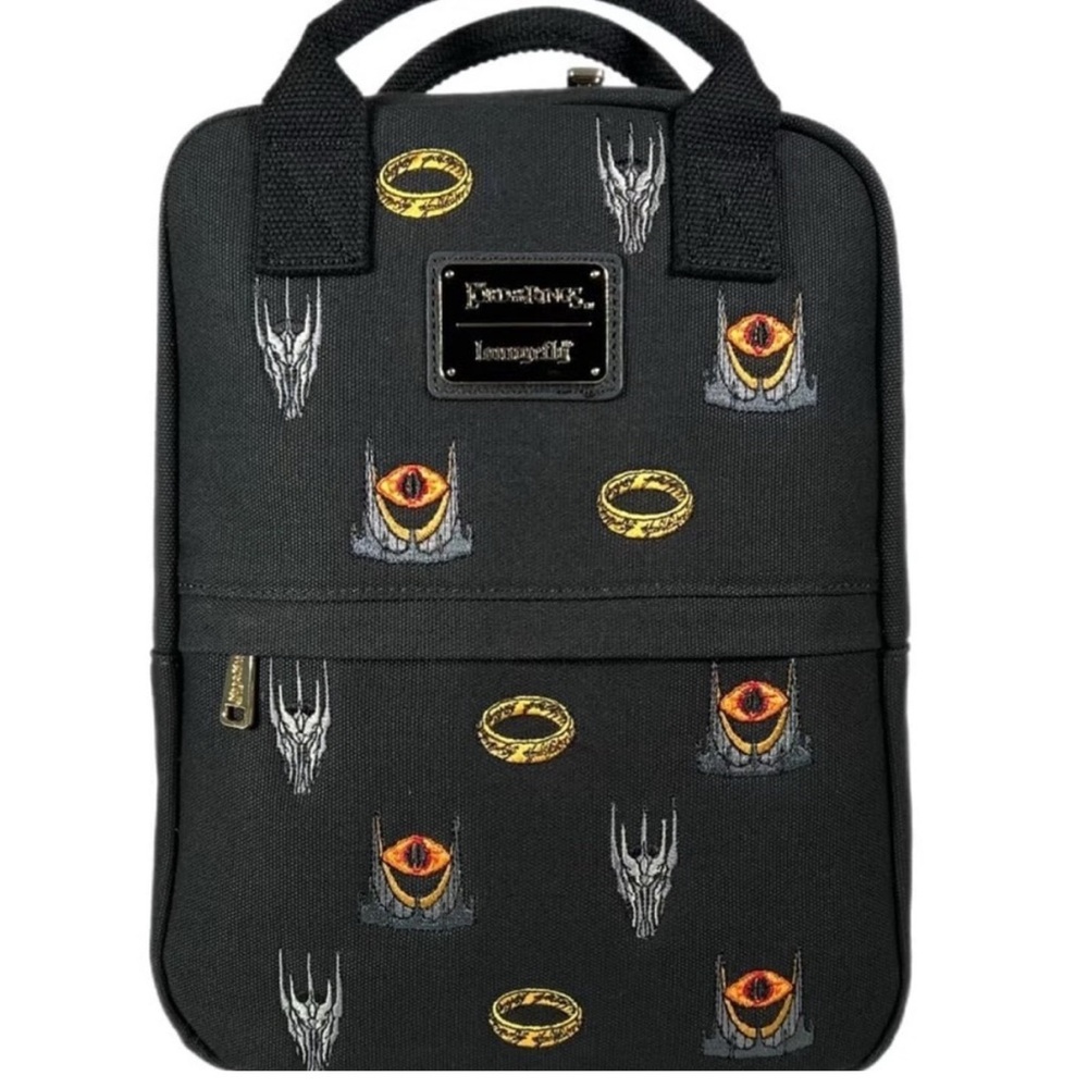 Loungefly Exclusive Lord of Rings Sauron AOP Canvas Mini Backpack